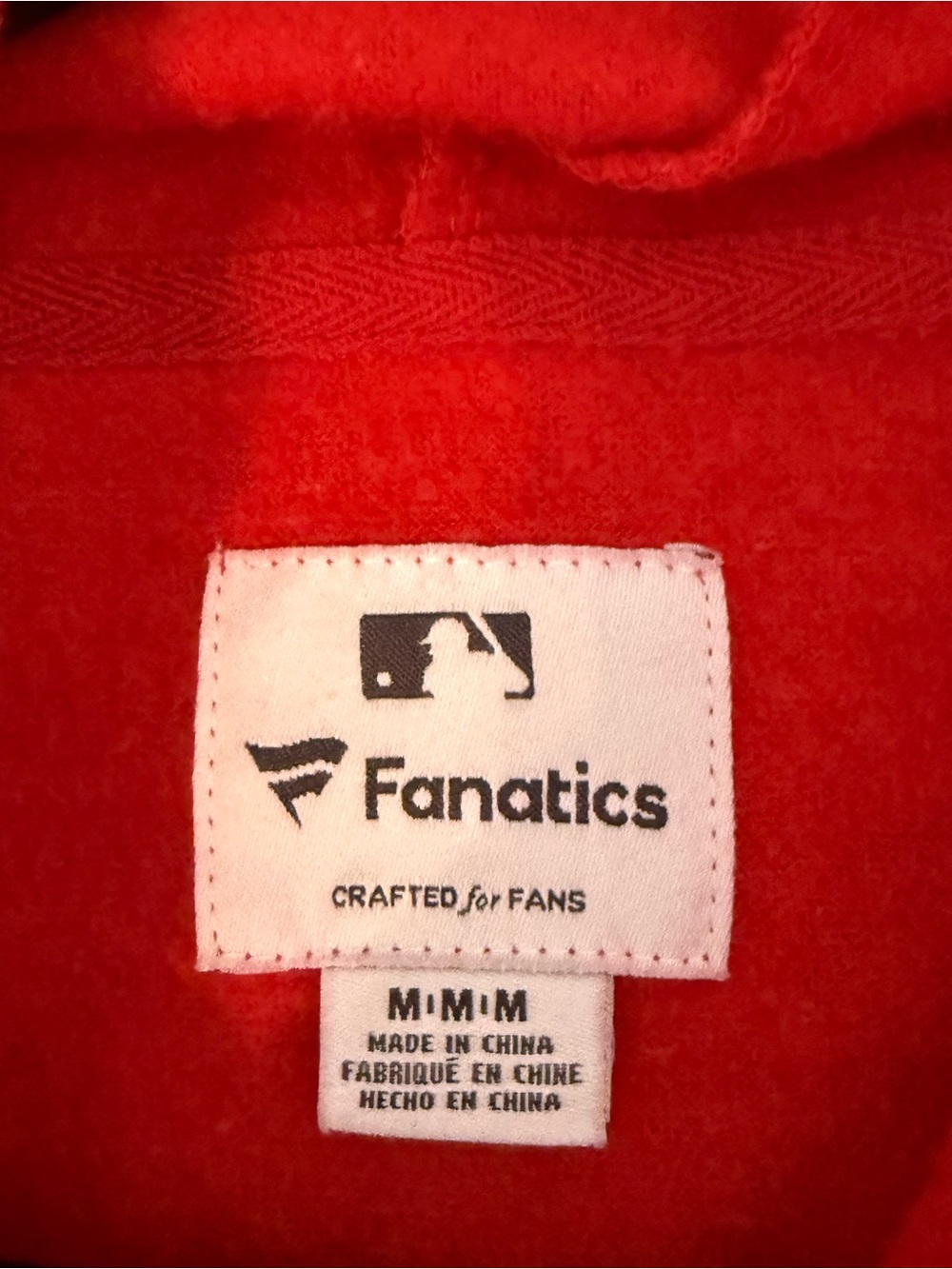 Fanatics Red MLB Fanatics Logo Pullover Hoodie - Picture 3 of 4